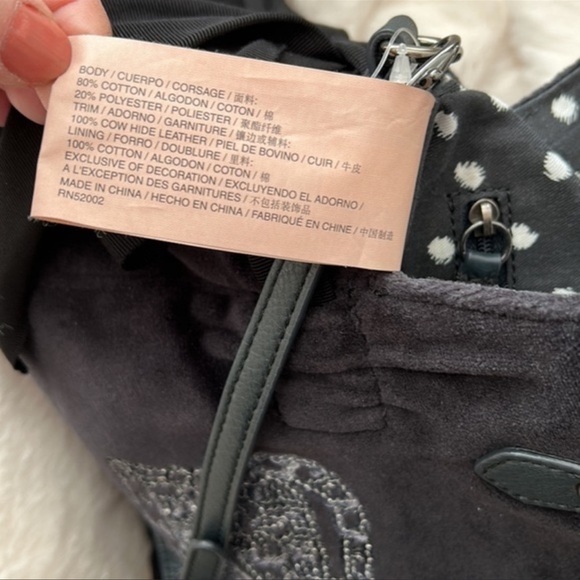 Vintage Rare Juicy Couture Daydreamer handbag black velvet and leather - Picture 14 of 17